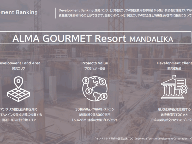 ALMA GOURMET Resort（アルマ・グルメ・リゾート）小口不動産／1,000万円～／5年間で最大90％のリターン
