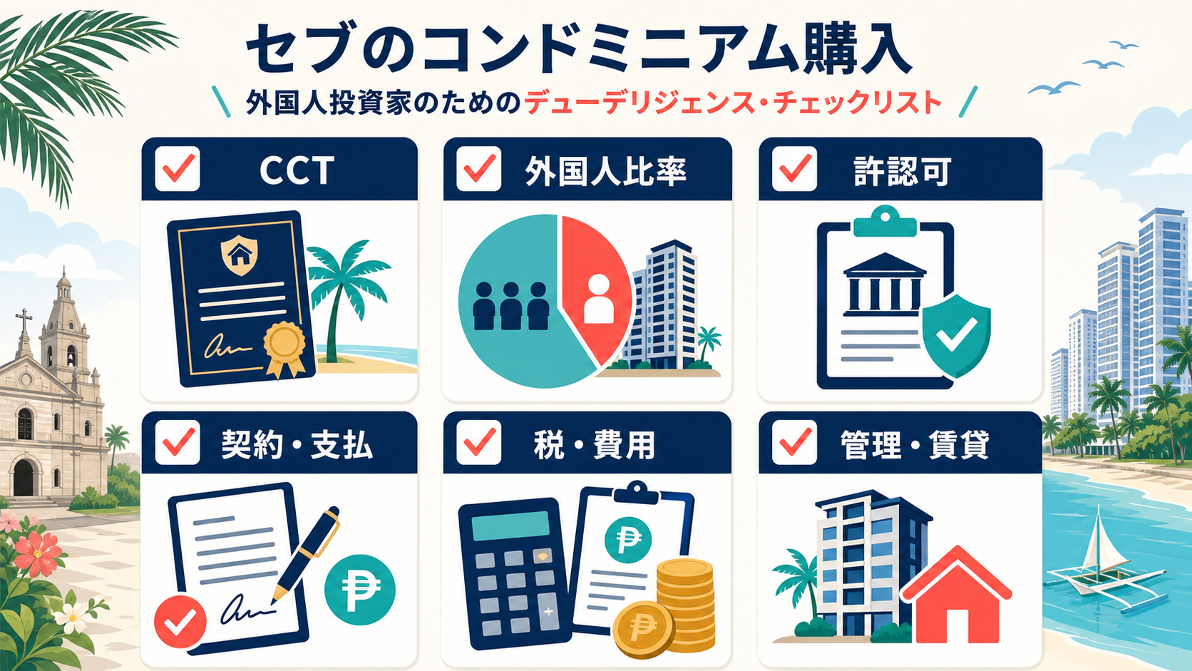 セブ島コンドミニアム購入前のデューデリジェンス確認図
